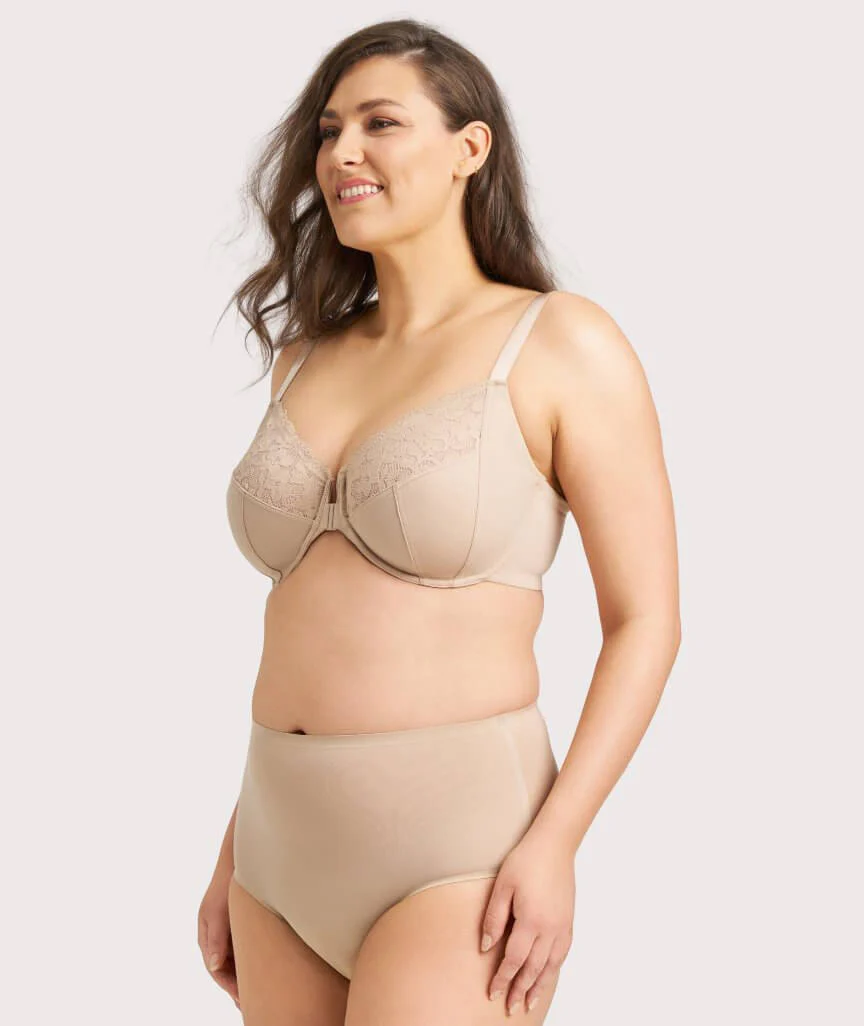 Ava & Audrey Bardot Front-Closing Underwire Bra - Nude - Image 10