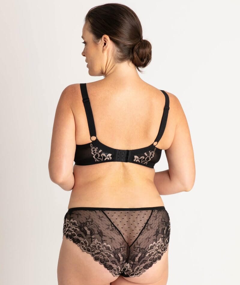 Ava & Audrey Celine Lace Full Cup Underwire Bra - Black/Gold - Image 5