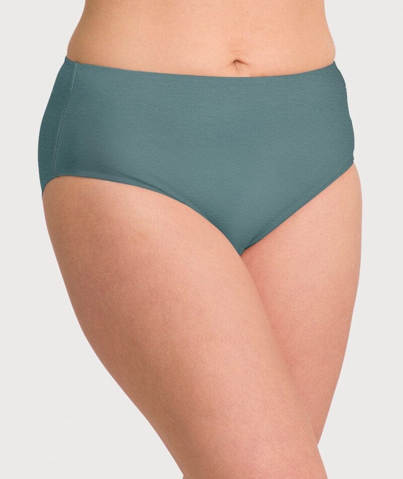 Ava & Audrey Clementine Cotton Full Brief 3 Pack - Nude/Denim Blue/Sea Green - Image 4
