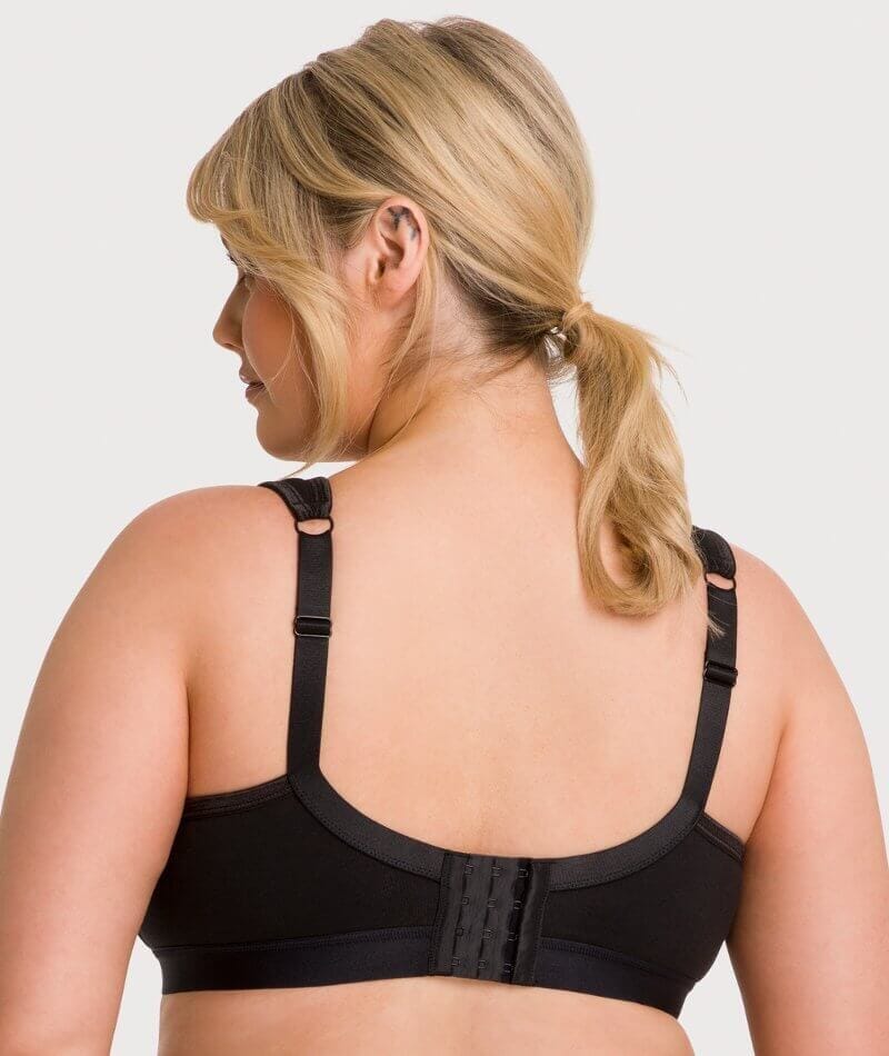 Ava & Audrey Faye Cotton Wire-free Support Bra 2 Pack - Black - Image 3