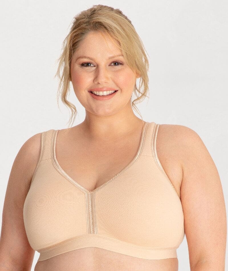Ava & Audrey Faye Cotton Wire-free Support Bra 2 Pack - Black/Frappe - Image 4