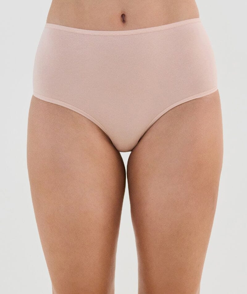 Bendon Cotton and Lace Full Brief - Latte