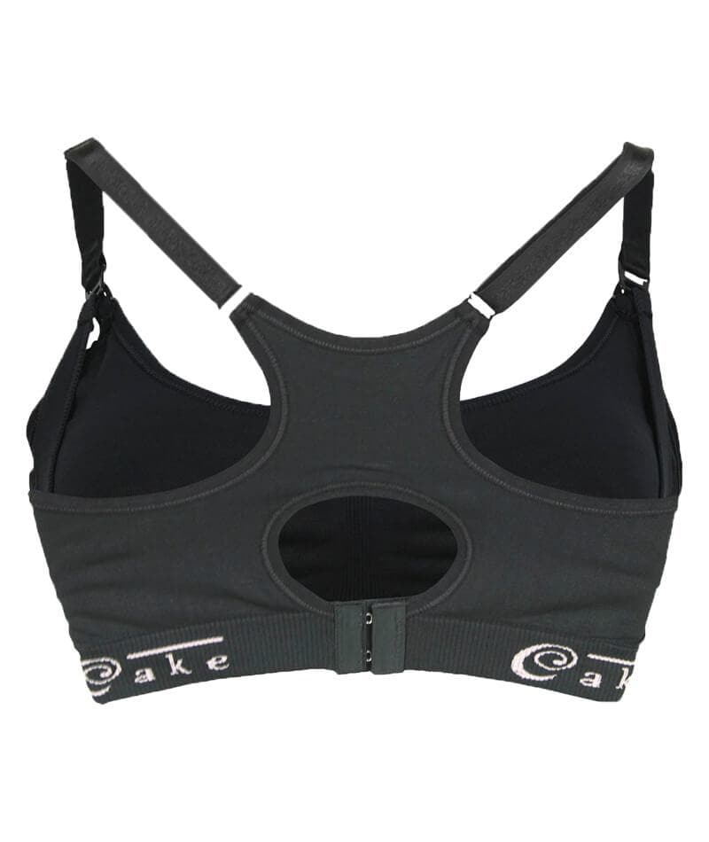 Cake Maternity Cotton Candy Seamless Sleep & Yoga Wire-Free Nursing Bra - Black - Image 7