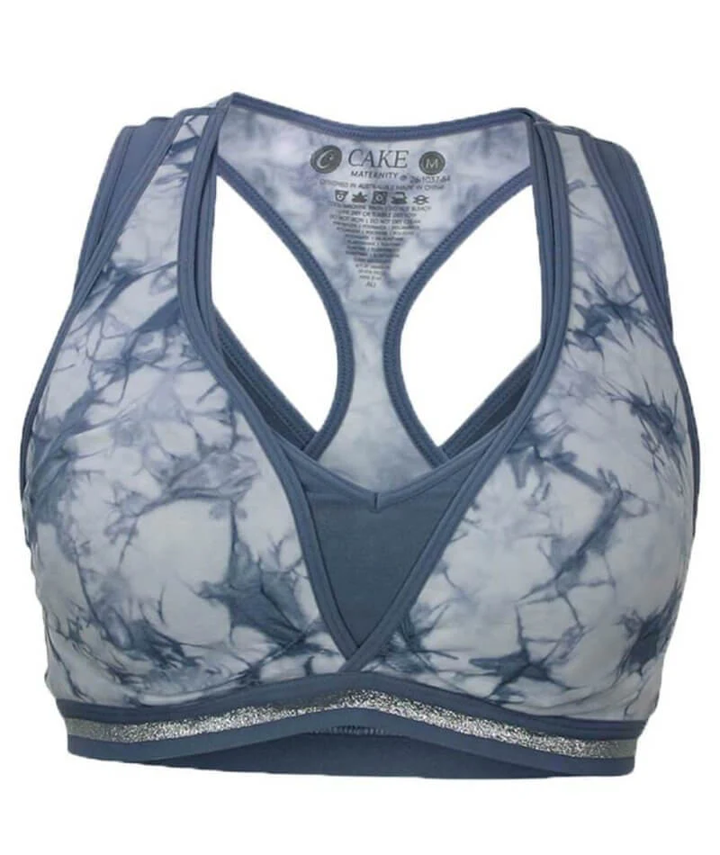 Cake Maternity Lotus Yoga & Hands Free Pumping B-Dd Cup Wire-Free Bra - Tie Dye - Image 7