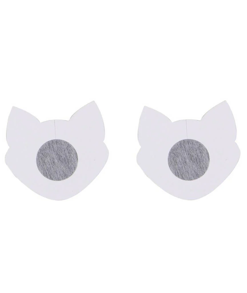 Curvy Cat Shaped Shine In The Dark Nipple Covers - Black - Image 3