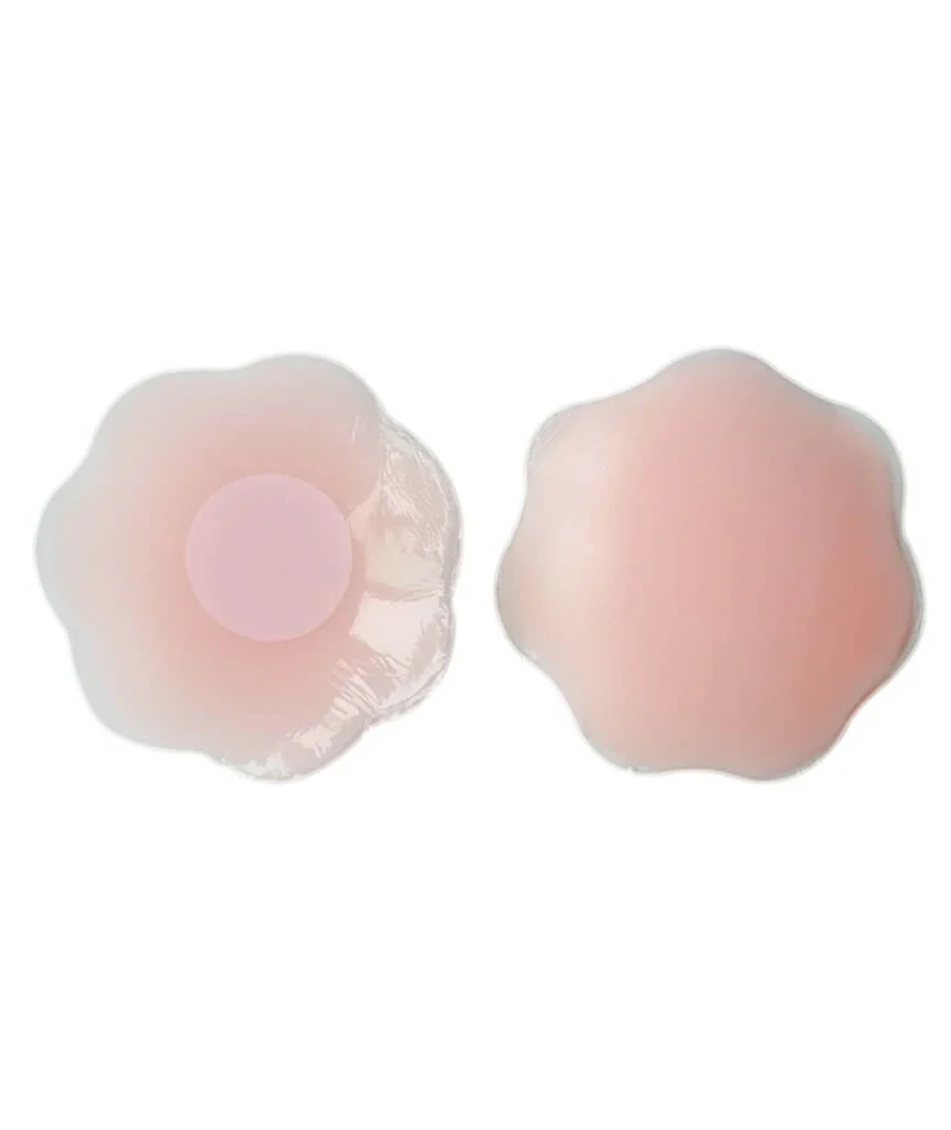 Curvy Flower Silicone Nipple Covers - Skin