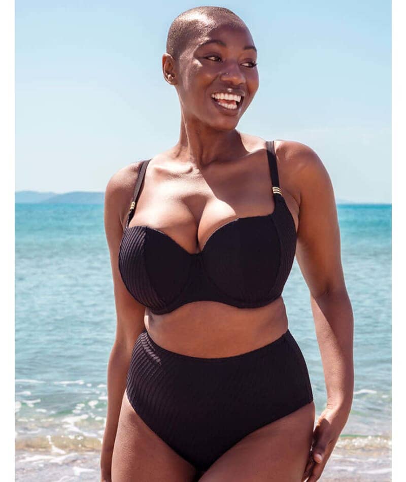 Curvy Kate Jet Set High Waist Bikini Brief - Black - Image 6