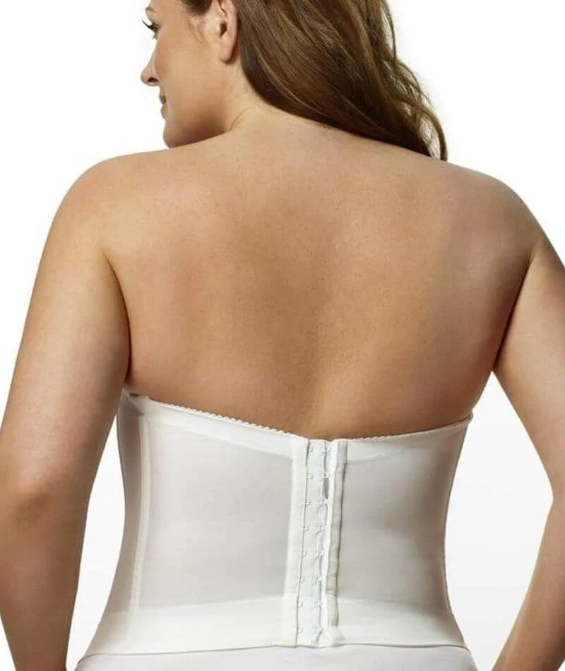 Elila Underwired Lace Strapless Longline Bra - White - Image 2