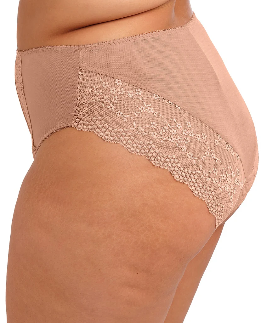 Elomi Lucie High Leg Brief - Mocha - Image 3