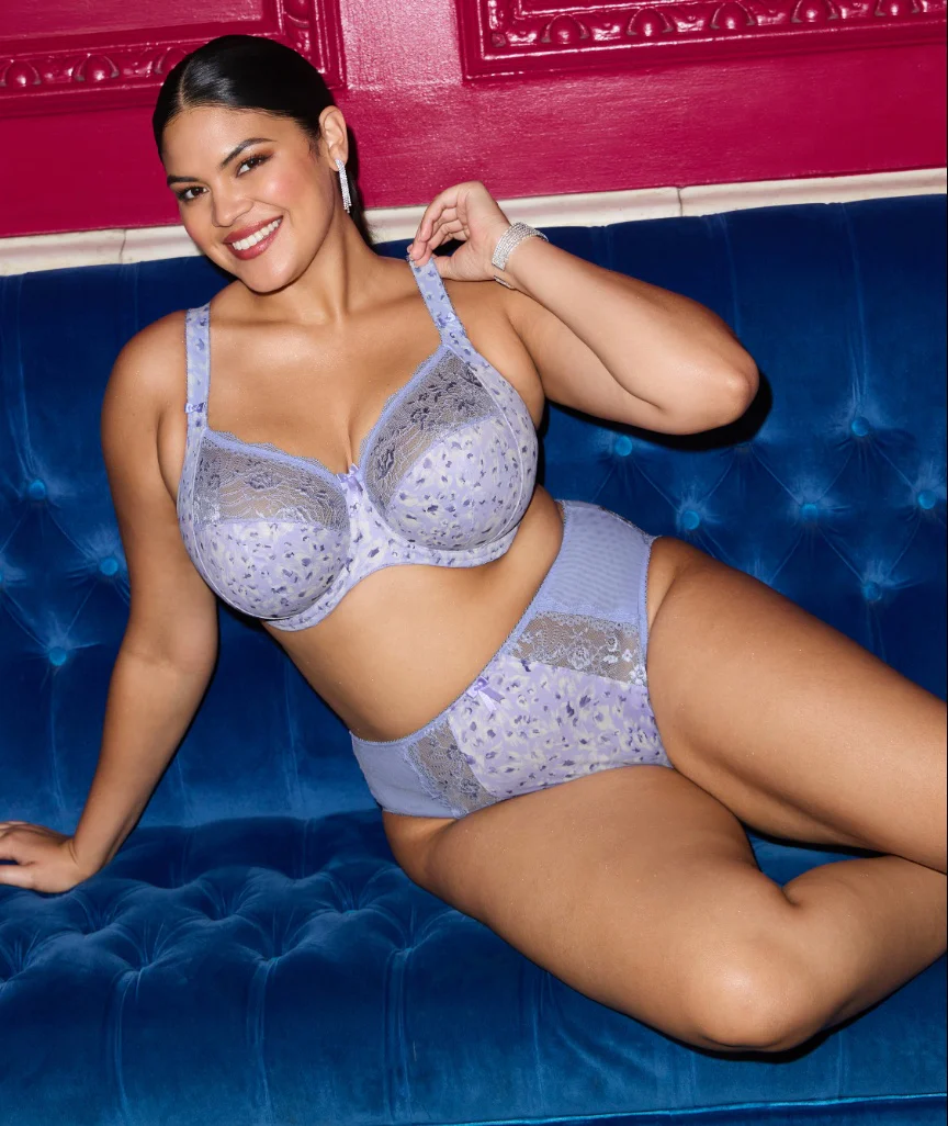 Elomi Morgan High Leg Brief - Blue Leopard - Image 4