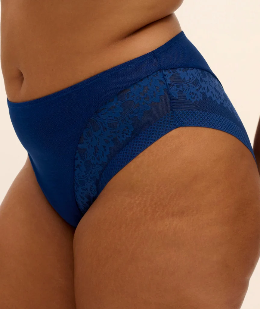Elomi Nerina High Leg Brief - French Navy - Image 3