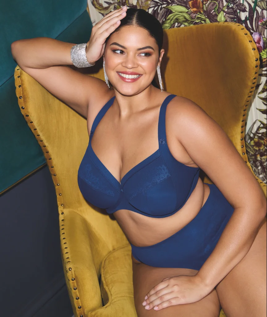 Elomi Nerina High Leg Brief - French Navy - Image 5