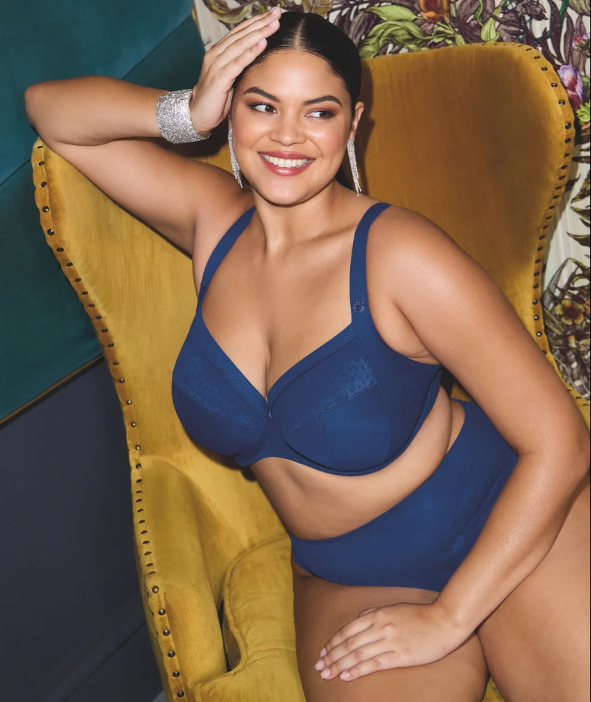 Elomi Nerina Underwire Stretch Plunge Bra - French Navy - Image 4