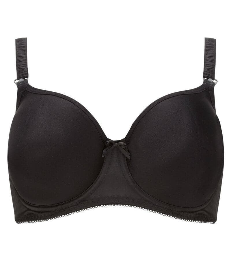 Freya Pure Underwire Moulded Nursing Bra - Black - Image 2
