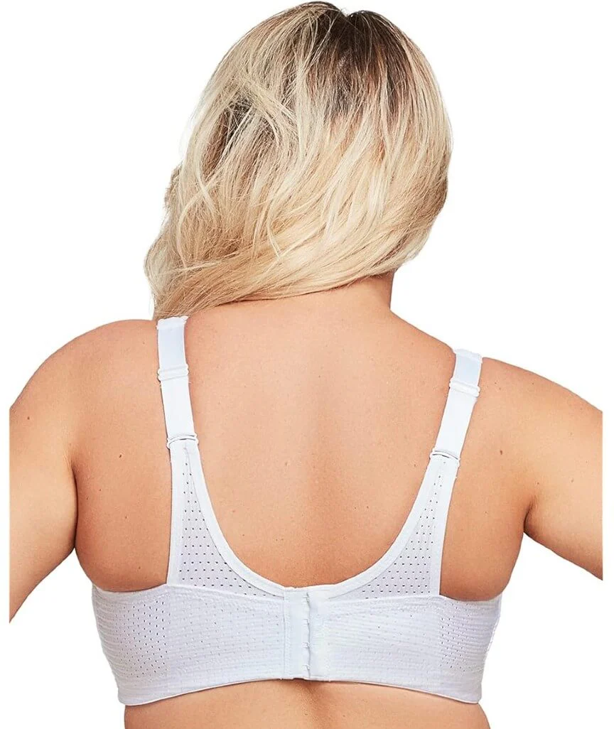 Glamorise Custom Control Wire-Free Sports Bra - White - Image 2