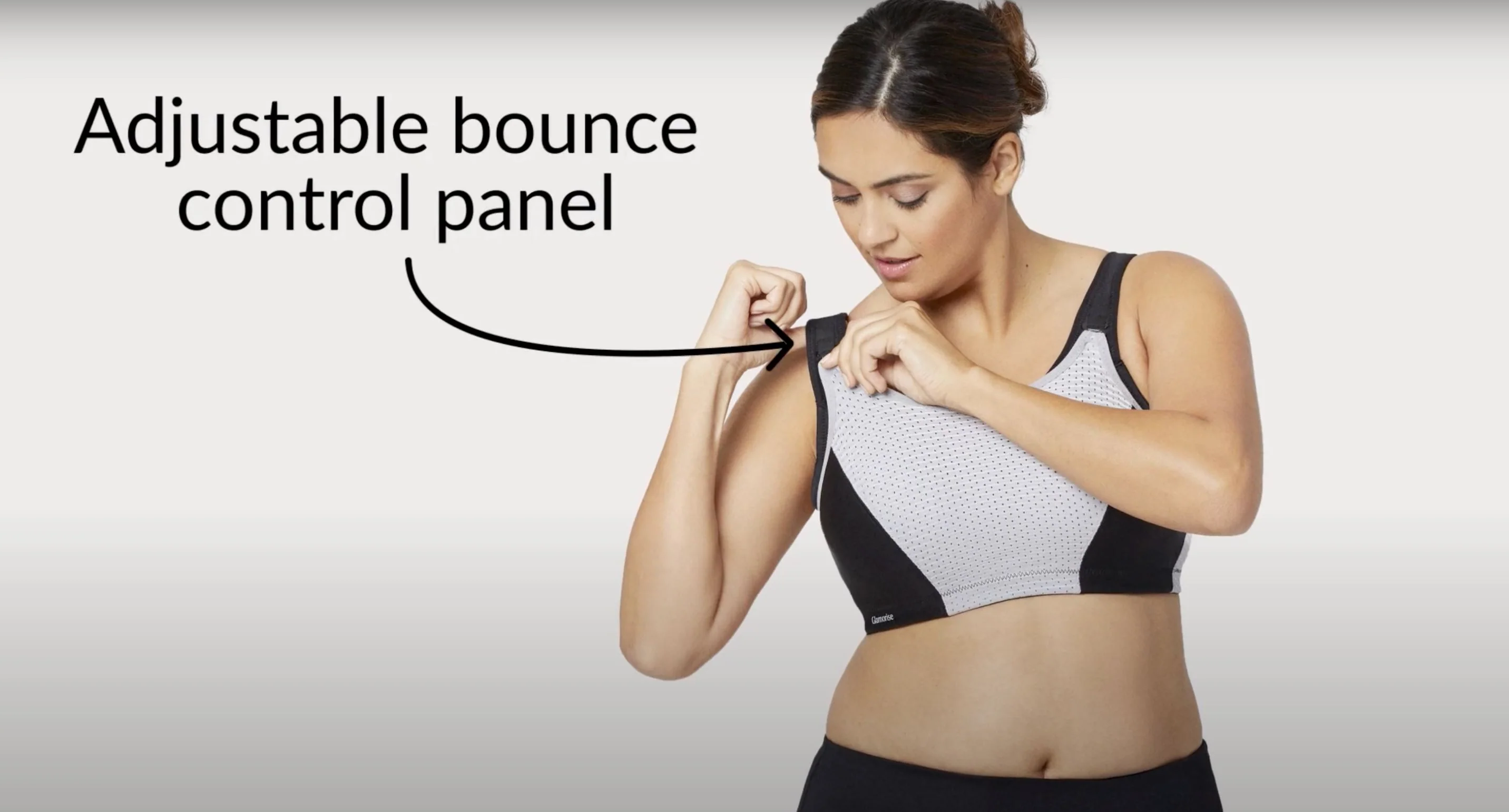 Glamorise Custom Control Wire-Free Sports Bra - White - Image 9