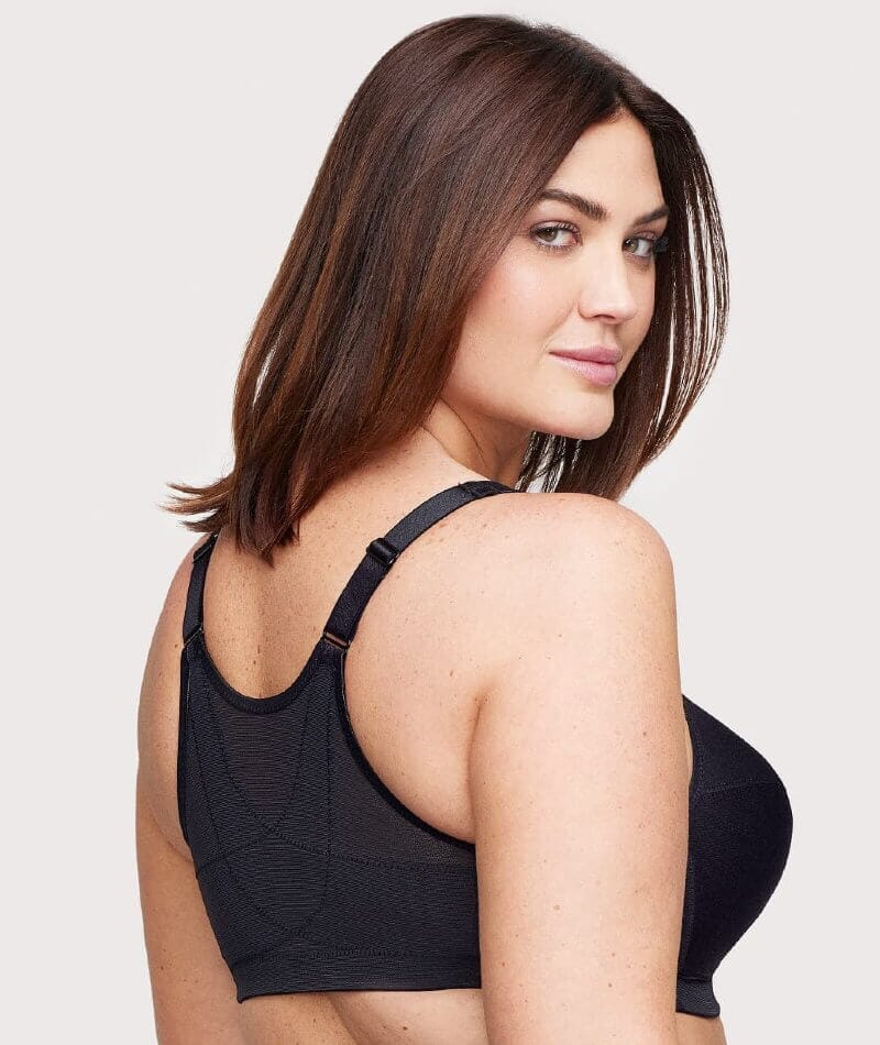 Glamorise Magiclift Front-Closure Posture Back Wire-Free Bra 2 Pack - Black/Cafe - Image 11