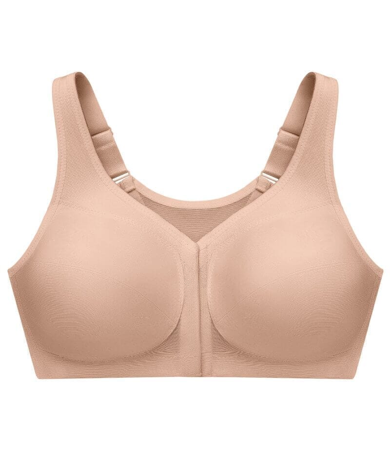 Glamorise Magiclift Front-Closure Posture Back Wire-Free Bra 2 Pack - Black/Cafe - Image 14