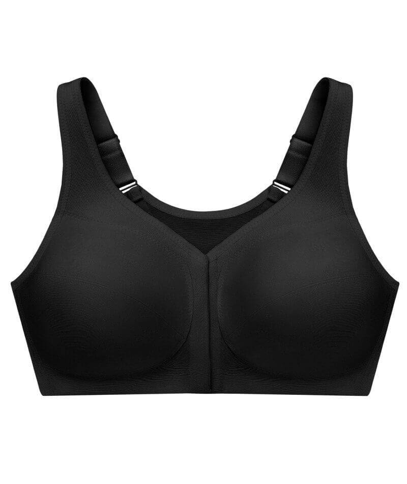 Glamorise Magiclift Front-Closure Posture Back Wire-Free Bra 2 Pack - Black/Cafe - Image 15
