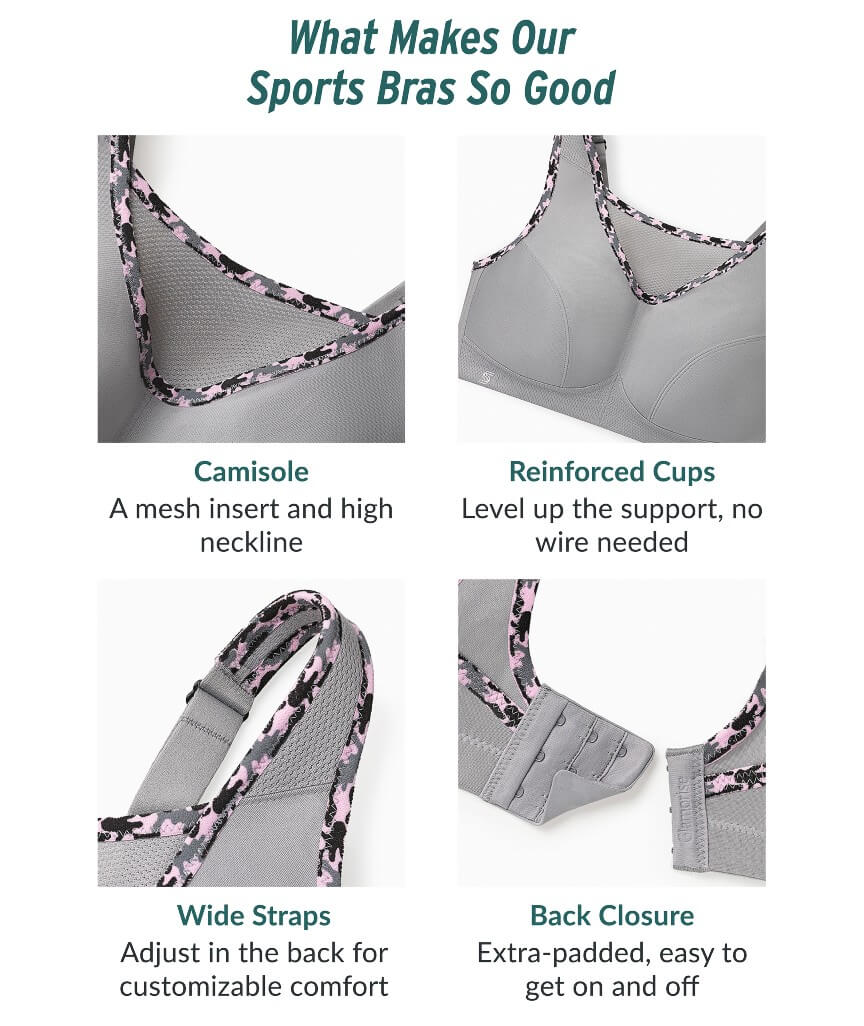 Glamorise No-Bounce Camisole Wire-Free Sports Bra - Black - Image 4