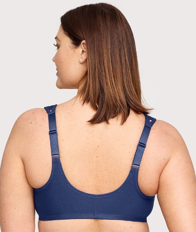Glamorise WonderWire Front-Closure Bra - Navy Print - Image 2
