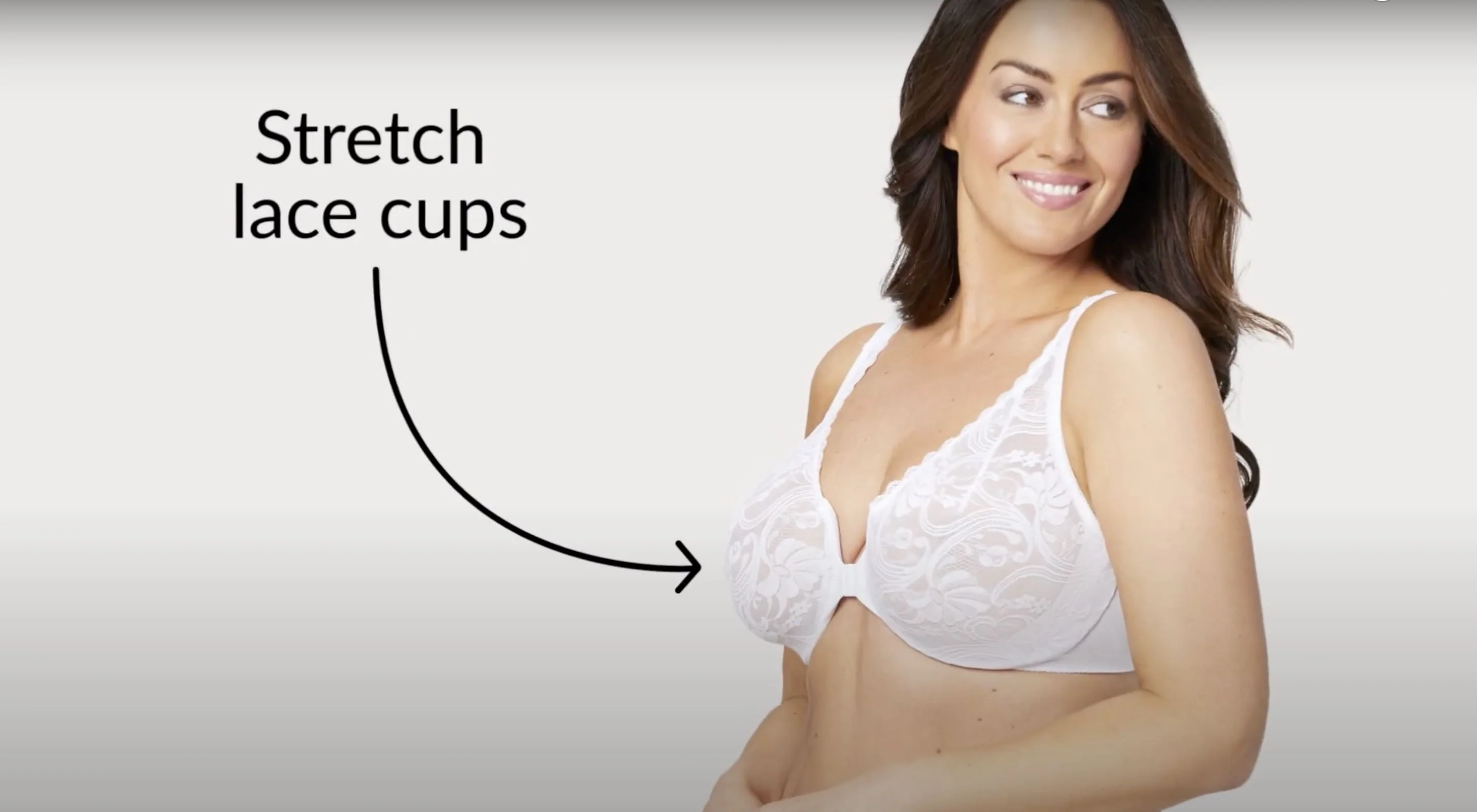 Glamorise WonderWire Front-Closure Stretch Lace Bra - White - Image 8
