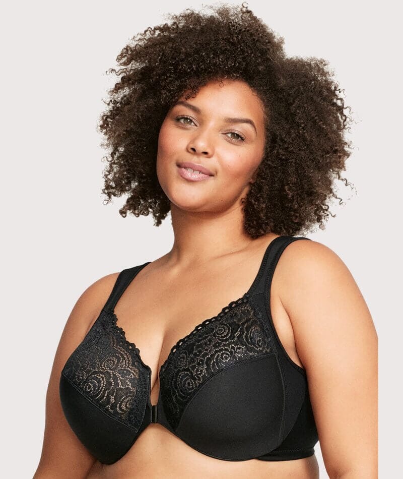 Glamorise WonderWire Front-Closure Bra - Black - Image 4