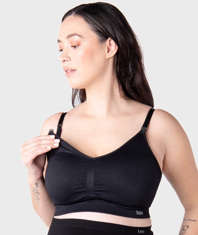 Hotmilk My Necessity Seamless DD-G Cup Maternity & Nursing Wire-Free Bra - Black