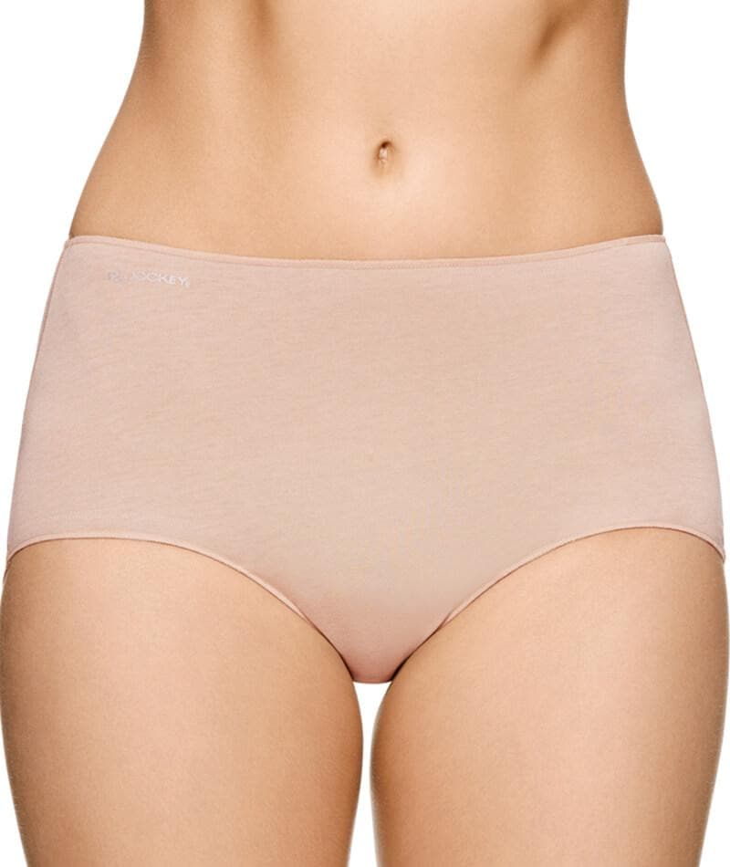 Jockey No Panty Line Promise  Next Generation Cotton Full Brief - Silk Beige