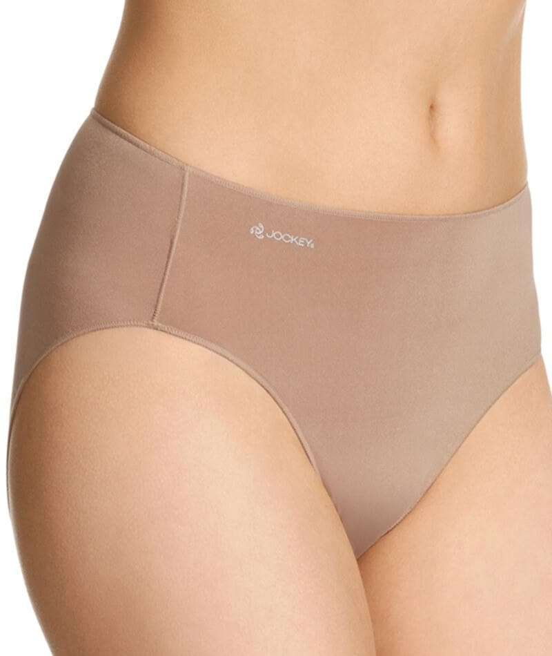 Jockey No Panty Line Promise Tactel Hi Cut Brief - Flesh - Image 2