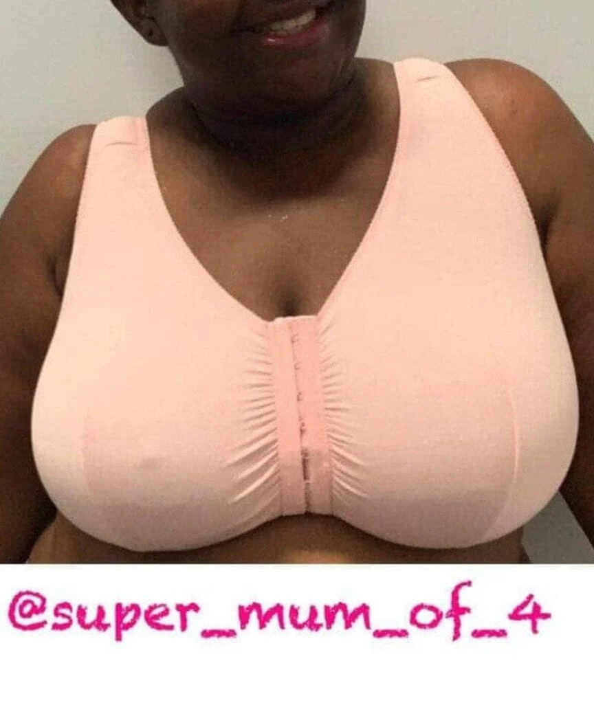 Leading Lady The Meryl Cotton Front Opening Wire-free Leisure Bra - Ecru - Image 5