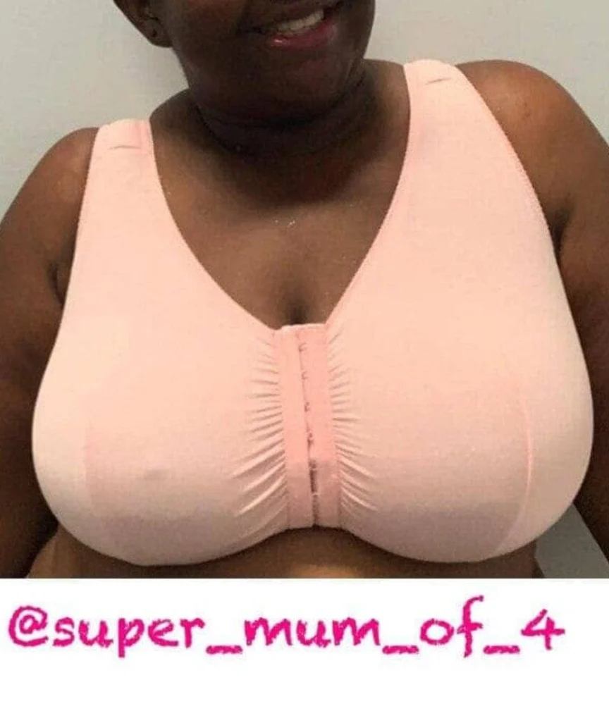 Leading Lady The Meryl Cotton Front Opening Wire-free Leisure Bra - Soft Pink - Image 5