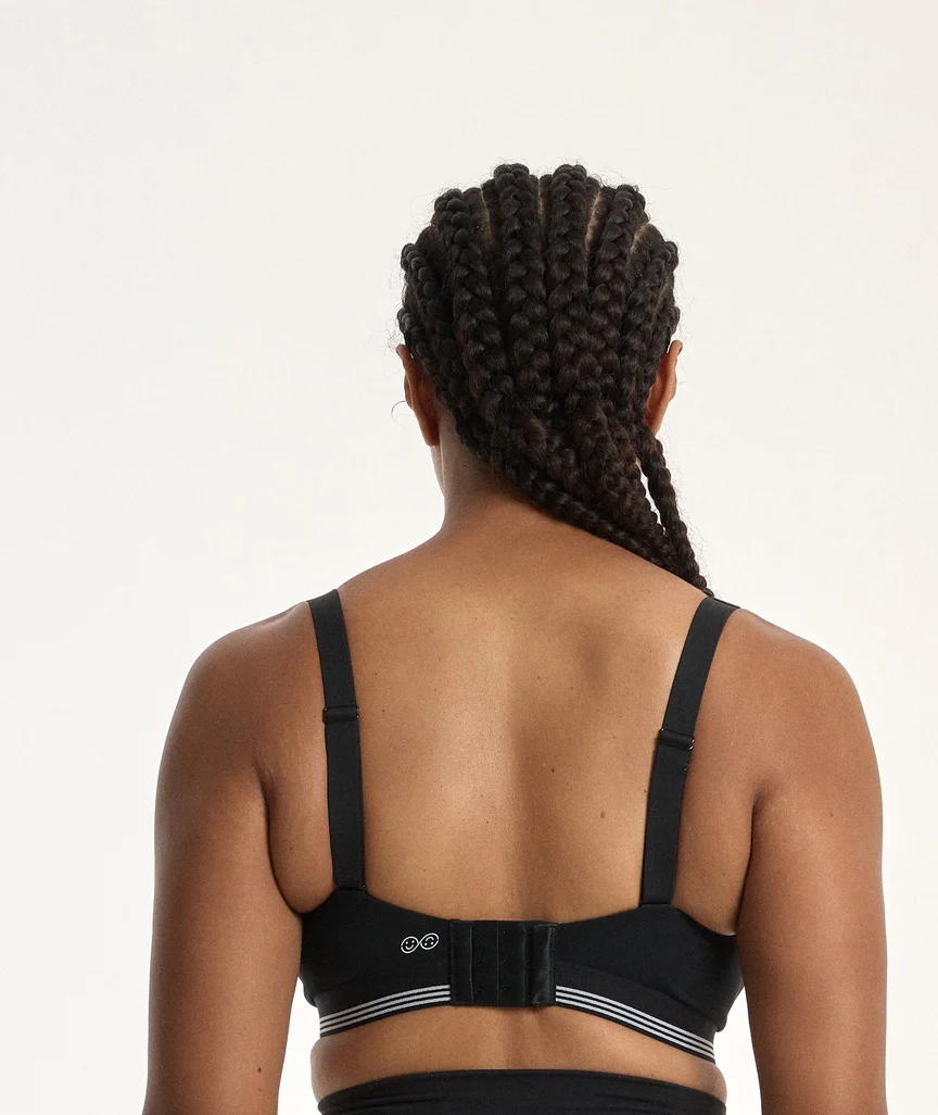 Nala Sporty Support Wirefree Bralette Bra - Licorice/Snow Cone - Image 3