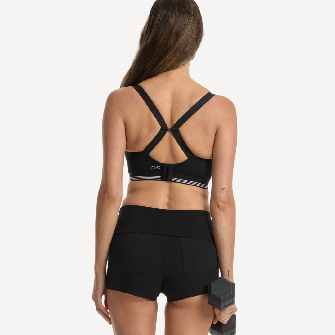 Nala Sporty Support Wirefree Bralette Bra - Licorice/Snow Cone - Image 7