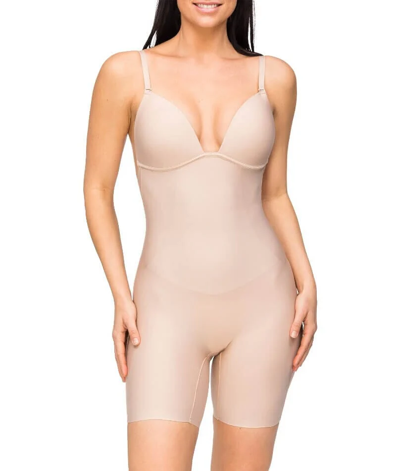 Nancy Ganz Body Define Backless Jumpsuit - Warm Taupe