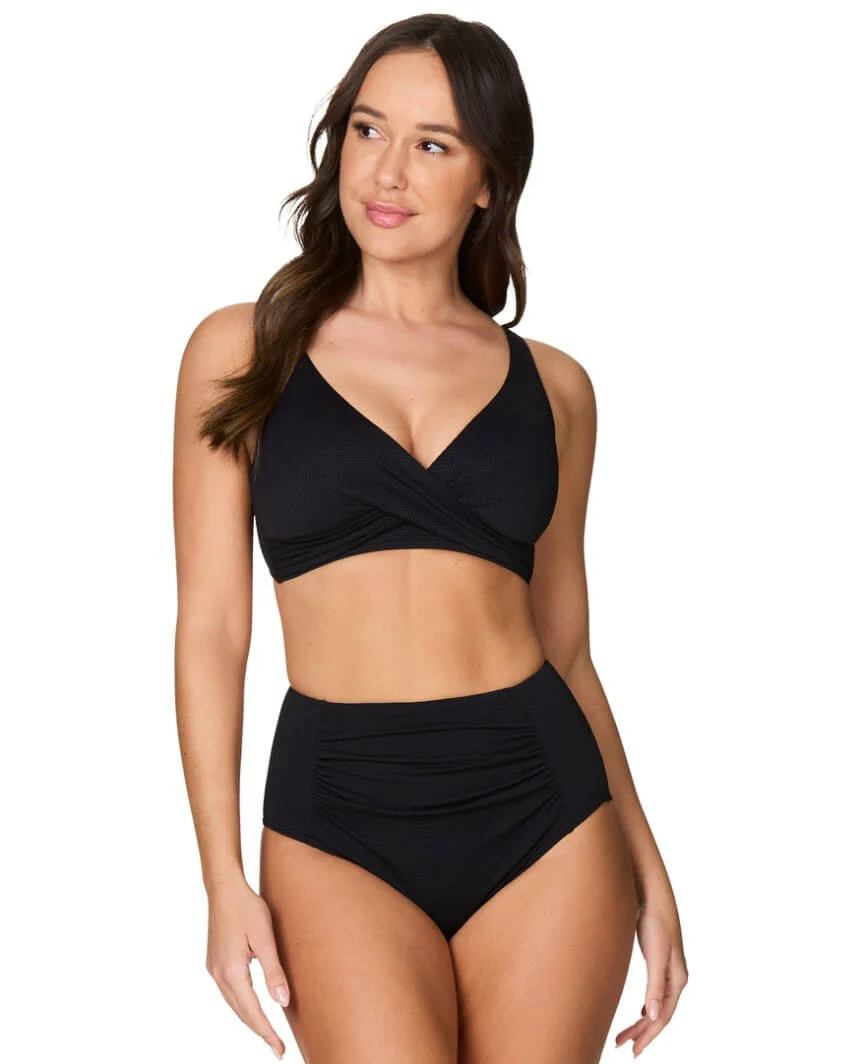 Nip Tuck Must Haves Louise Cross Front Bikini Top - Black - Image 2