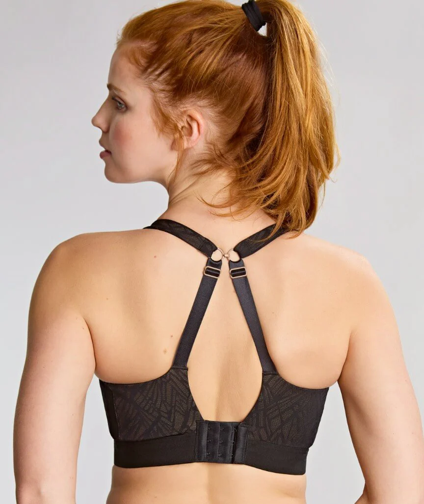Panache Sport Endurance Ultra Perform Non Padded Underwire Sports Bra - Black/Latte - Image 2