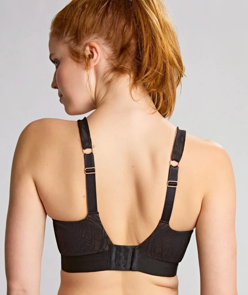 Panache Sport Endurance Ultra Perform Non Padded Underwire Sports Bra - Black/Latte - Image 3