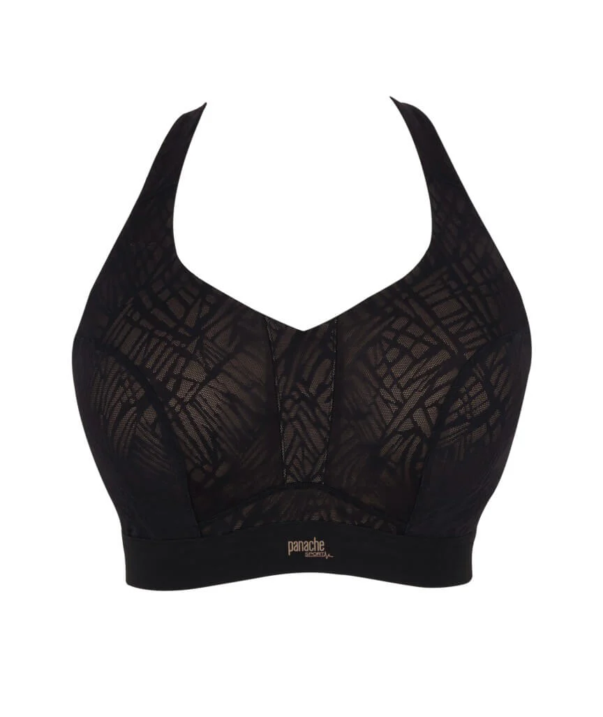 Panache Sport Endurance Ultra Perform Non Padded Underwire Sports Bra - Black/Latte - Image 7