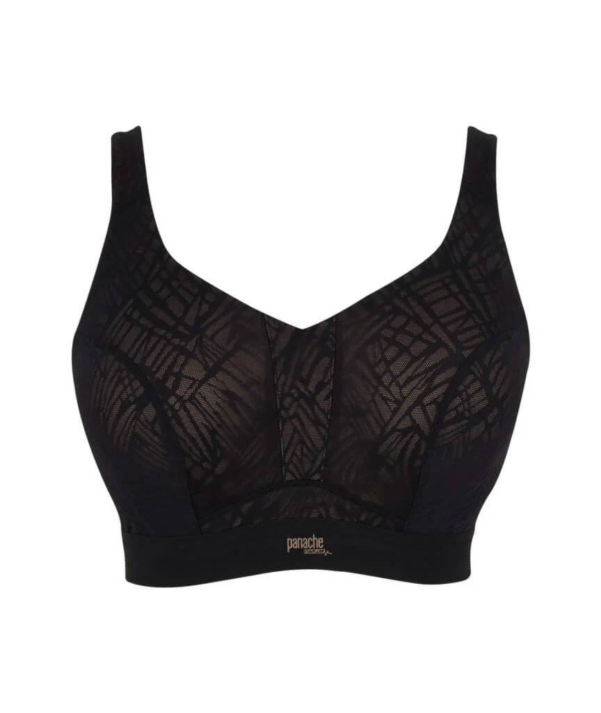 Panache Sport Endurance Ultra Perform Non Padded Underwire Sports Bra - Black/Latte - Image 8