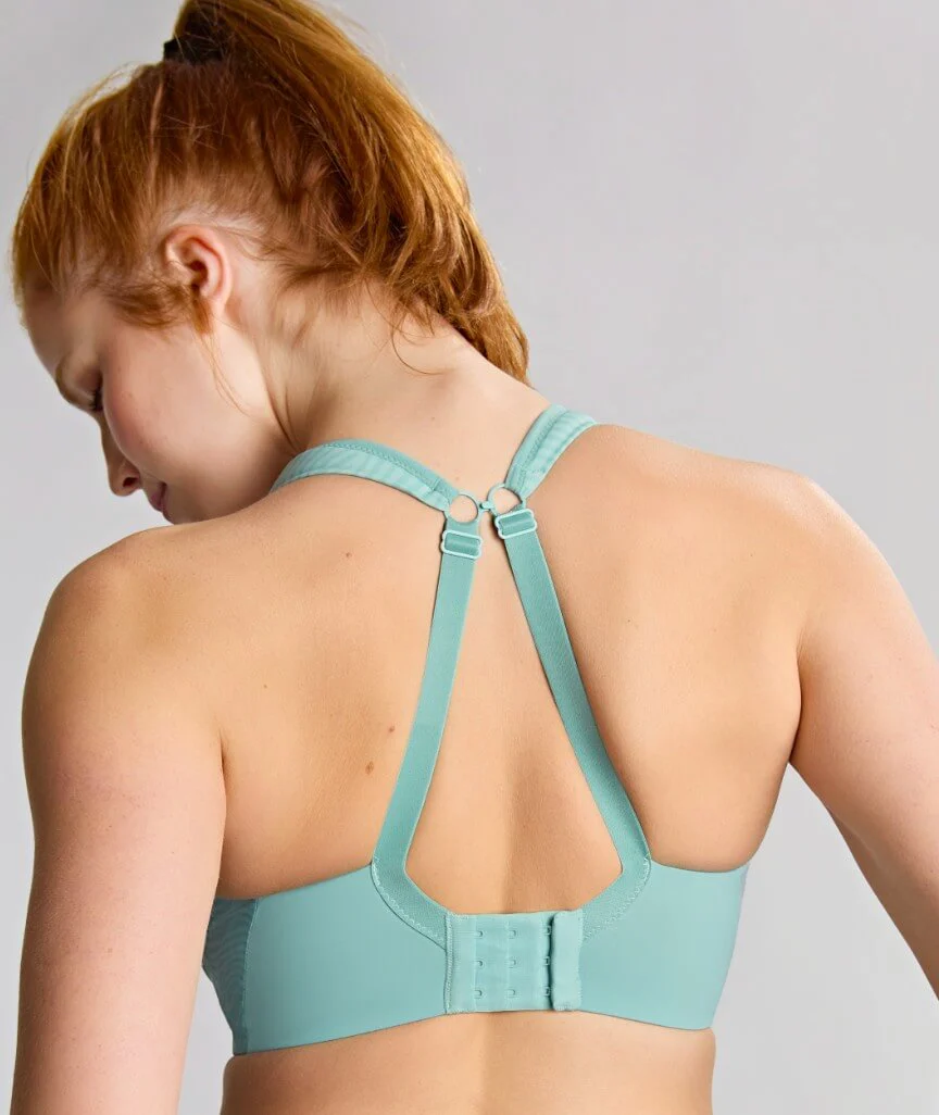 Panache Sport Power Underwired Sports Bra - Aqua Haze/Wave Print - Image 2