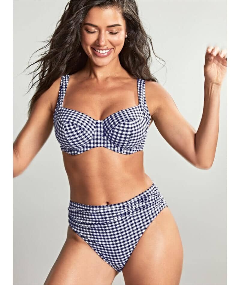 Panache Swimwear Gingham Olivia Underwire Full Cup Bikini - Navy Gingham - Image 2