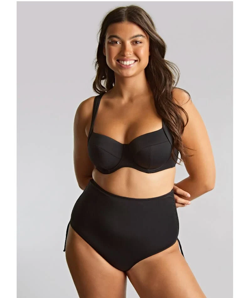 Panache Swimwear Signature Midi Gather Brief - Black - Image 4