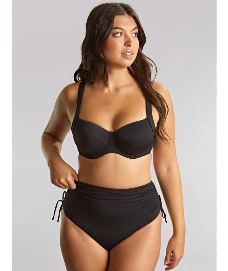 Panache Swimwear Signature Midi Gather Brief - Black - Image 6