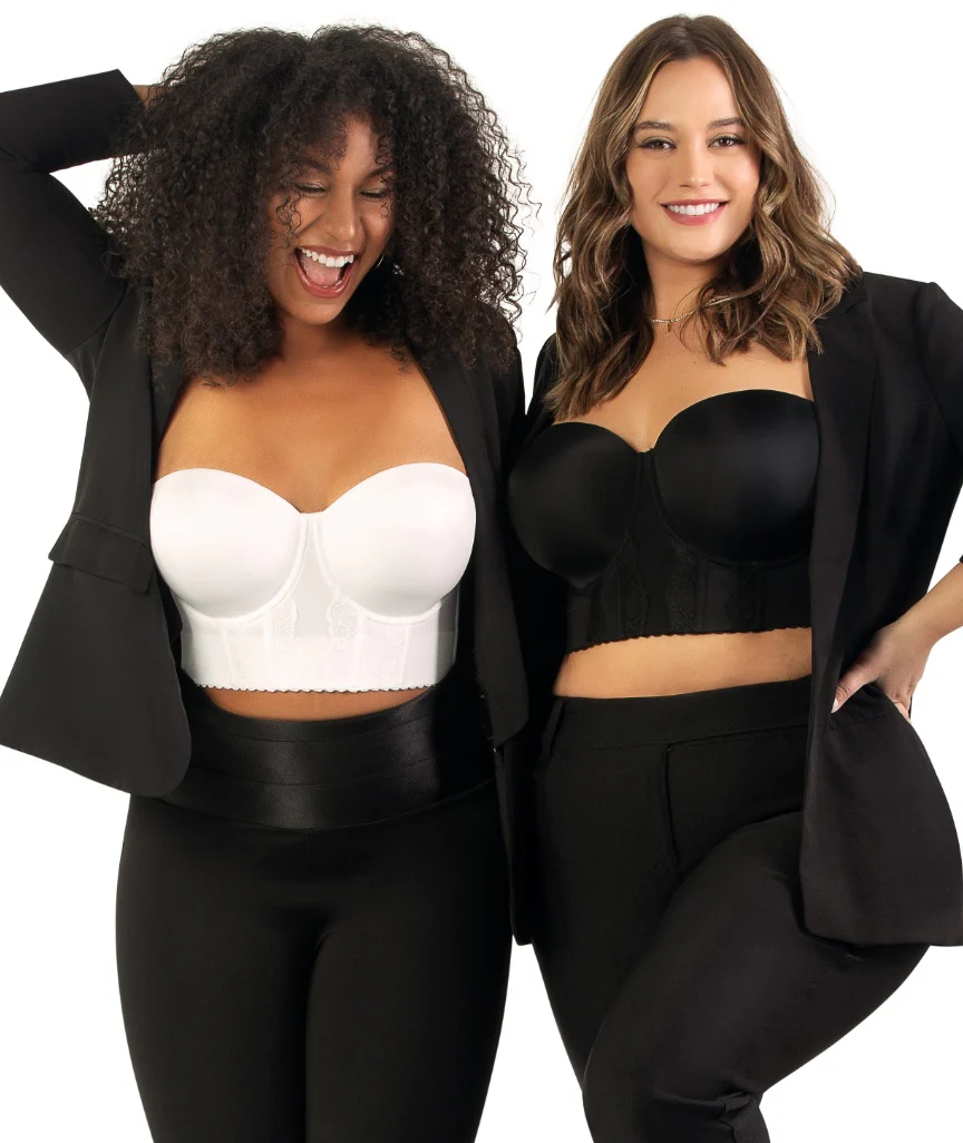 Parfait Elissa Seamless Underwire Padded Longline Strapless Bra - Black - Image 7