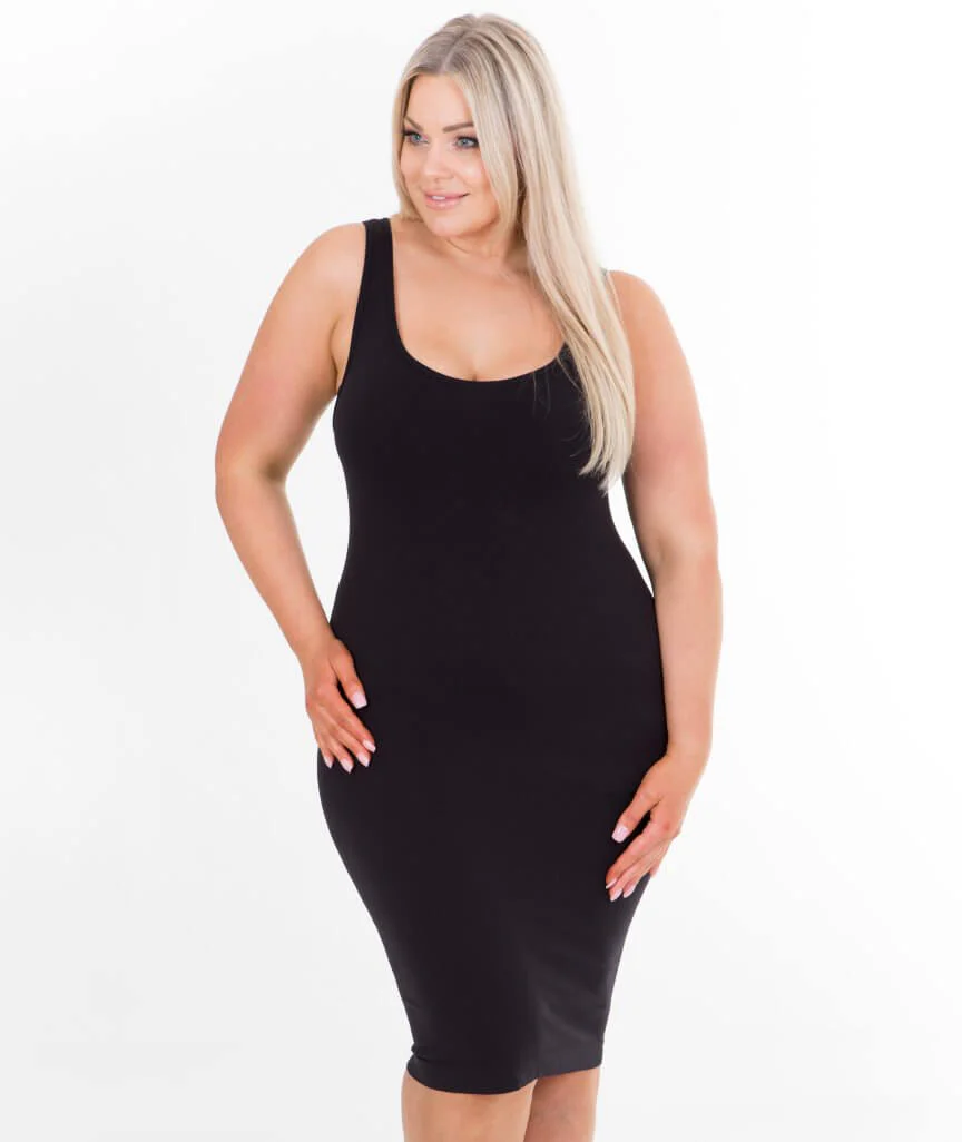Sonsee Sleeveless Singlet Slip - Black