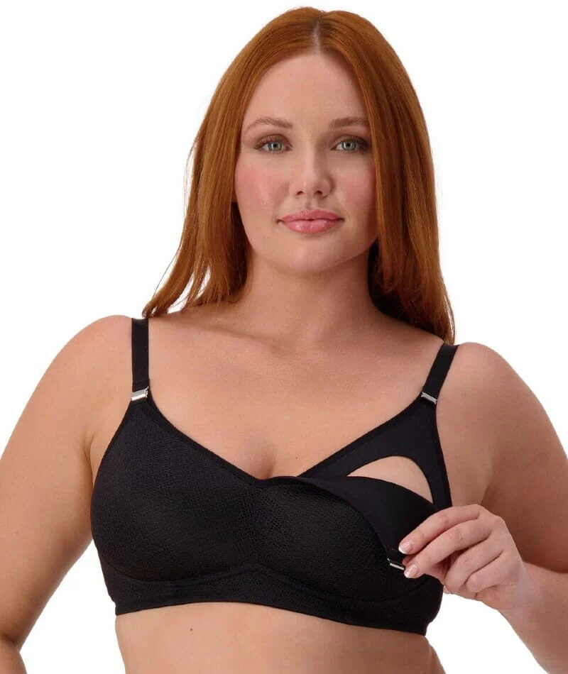 Triumph Amour Maternity Lace Padded Wire-free Bra - Black