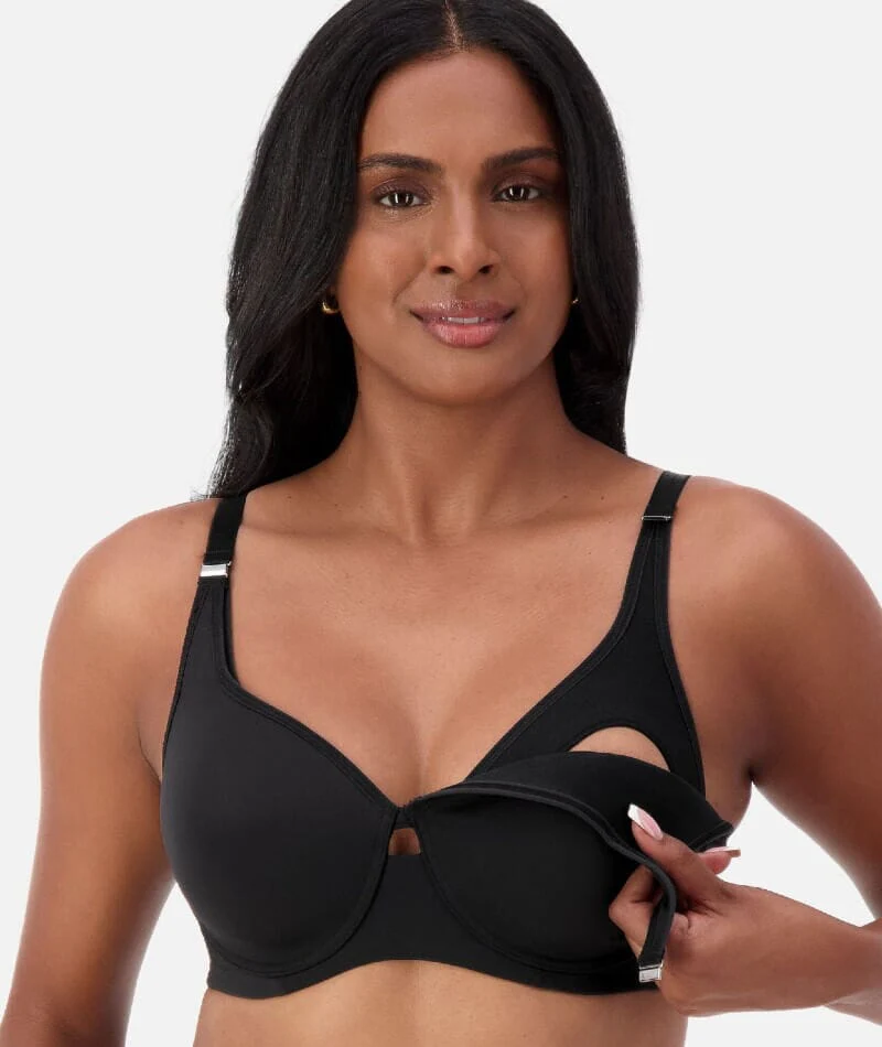 Triumph Gorgeous Maternity Padded Wire-free Bra - Black