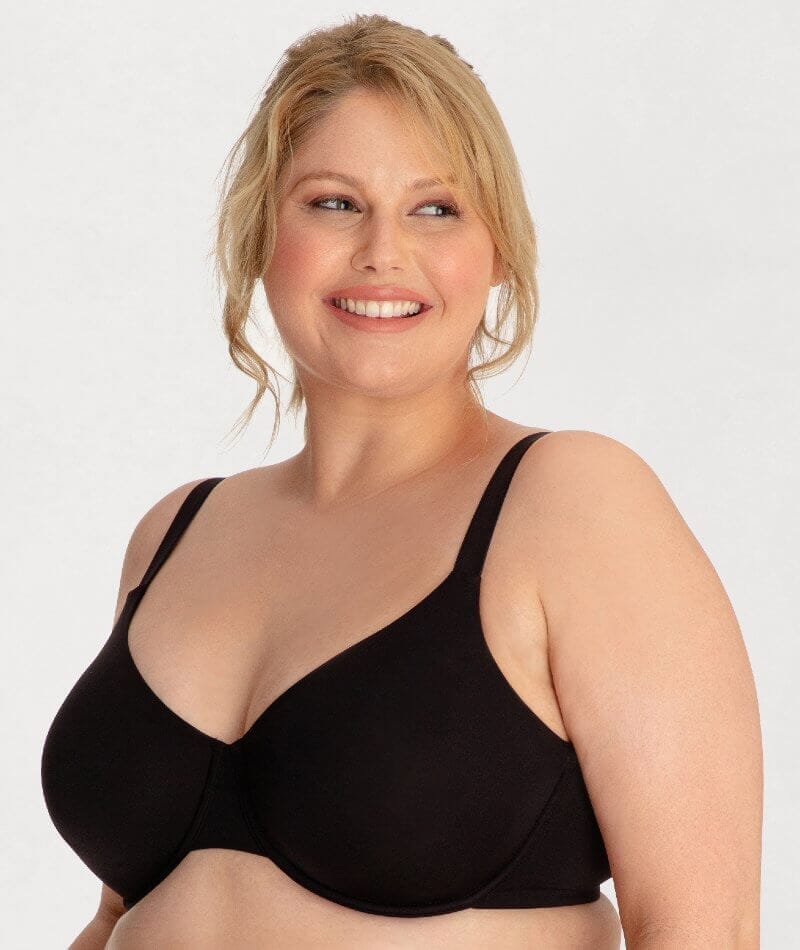Underbliss Invisibliss Moulded Microfibre Underwire Bra 2 Pack - Black - Image 8