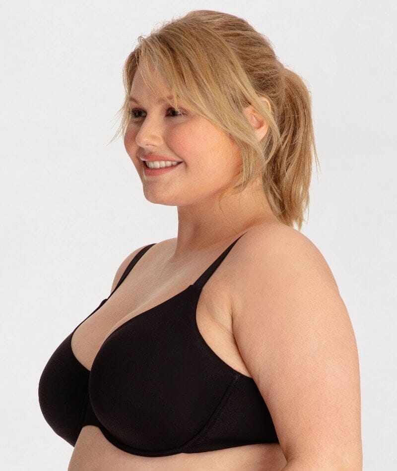 Underbliss Invisibliss Moulded Microfibre Underwire Bra 2 Pack - Black - Image 7